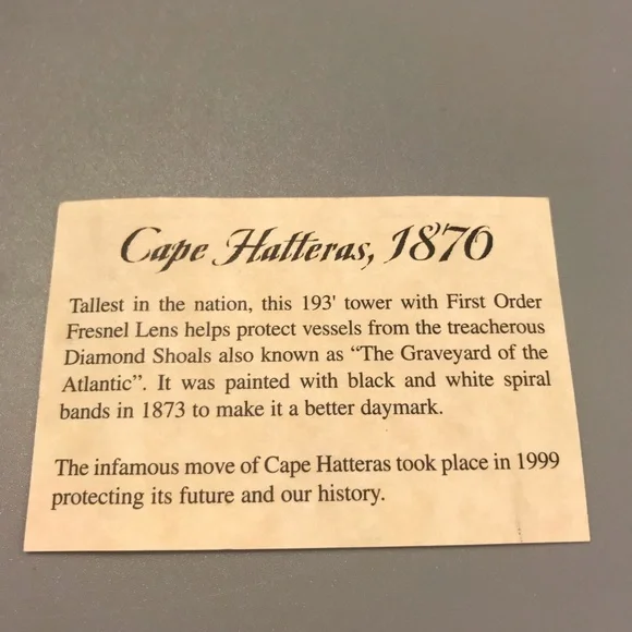 New old stock. Lefton’s historic American lighthouse collection. cape Hatteras
